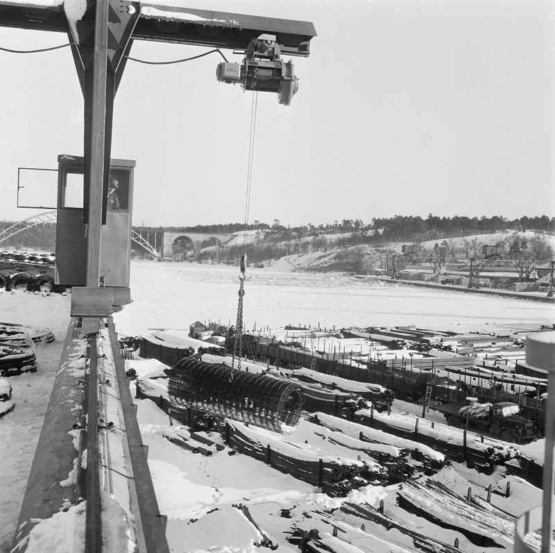 Haaks rörmagsin vid nuvarande Marievik 1956