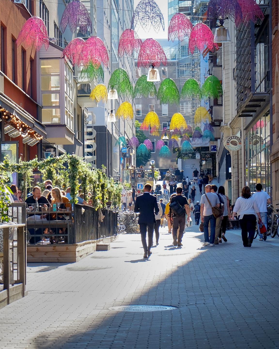 Mood District på sommaren i Stockholm City