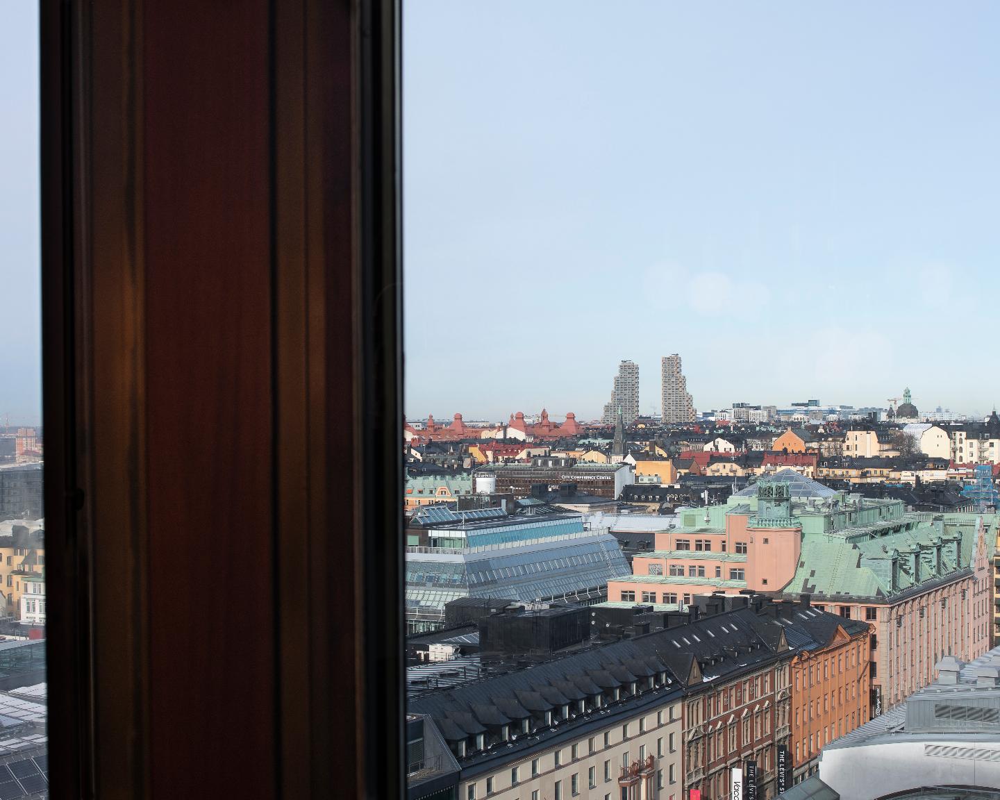 Utsikt från lokal i Femte Hötorgshuset